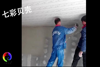 砂漿噴涂機(jī)工地施工，掛網(wǎng)砂漿噴涂(圖文)